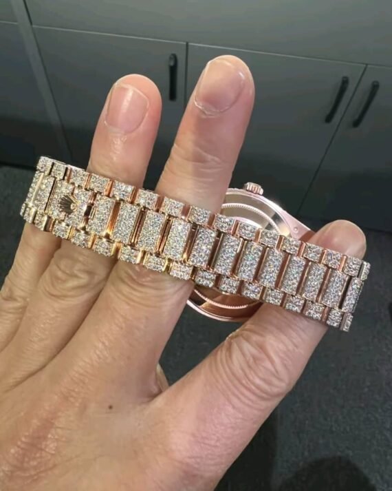 Luxury Moissanite Diamond Iced Out Watch German Watches Luxury Custom Mechanical Moissanite Watch