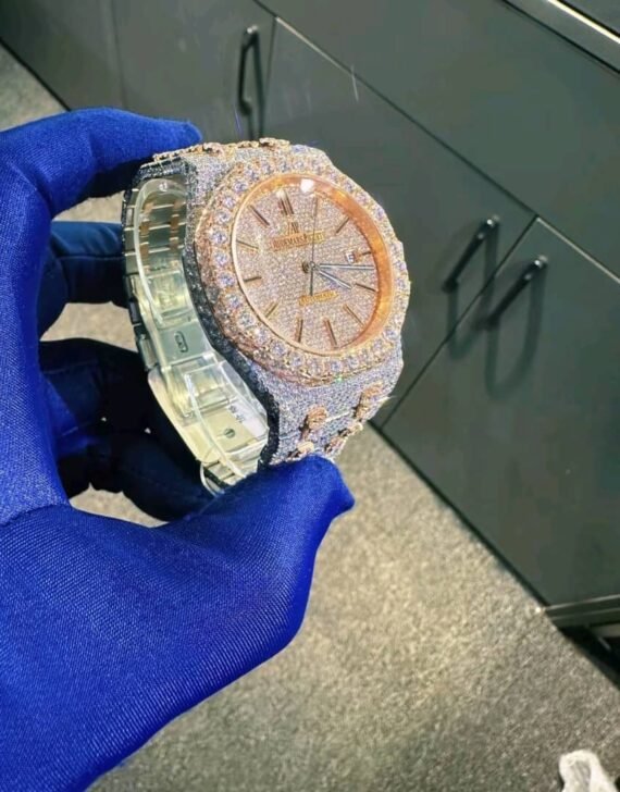Luxury Customize Iced Out VVS Moissanite Diamond Watch Hip Hop Mechanical Watch for Business Gifting Propose
