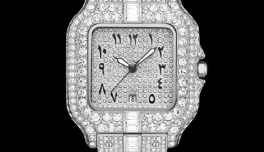 VVS Arabic Numerals Luxury Square Dial Iced Out Diamond Watch, Hip Hop Watch