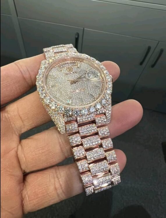 Luxury Moissanite Diamond Iced Out Watch German Watches Luxury Custom Mechanical Moissanite Watch