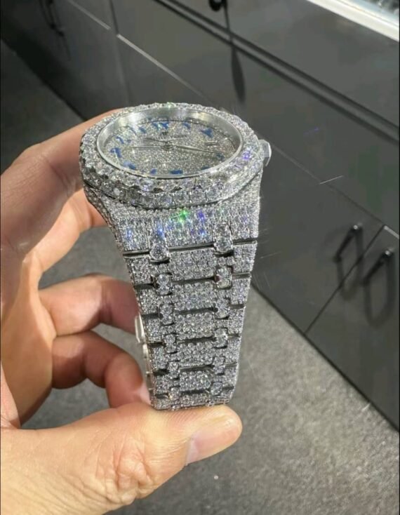 Pass Test Diamond VVS D Moissanite Watches Automatic Mechanical Luxury Iced Out Watch for Men Hip Hop Watches