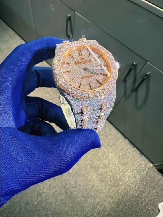Luxury Customize Iced Out VVS Moissanite Diamond Watch Hip Hop Mechanical Watch for Business Gifting Propose