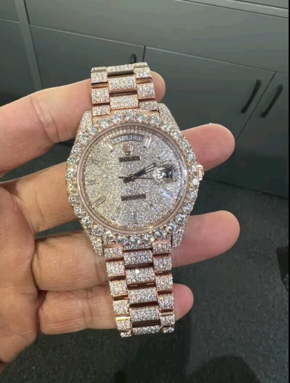 Luxury Moissanite Diamond Iced Out Watch German Watches Luxury Custom Mechanical Moissanite Watch