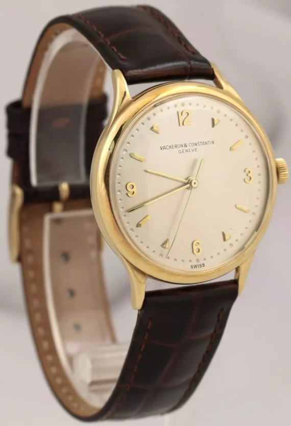VINTAGE Vacheron Constantin Patrimony SILVER 18K Yellow Gold 35mm P4545B Watch
