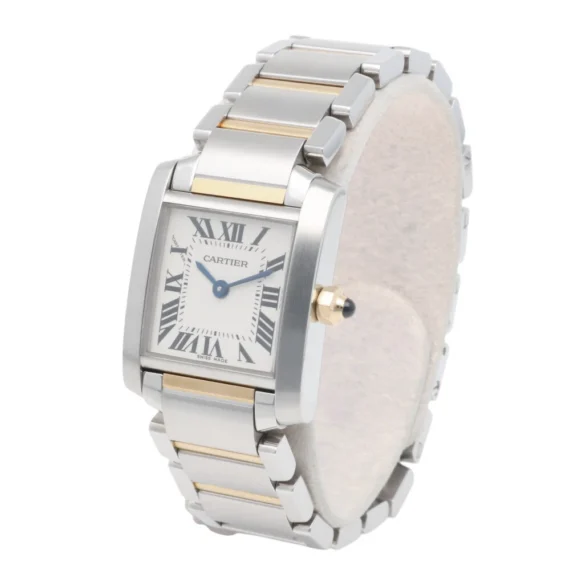 CARTIER Tank francaise SM Watches 2384 Stainless Steel K18 yellow gold used