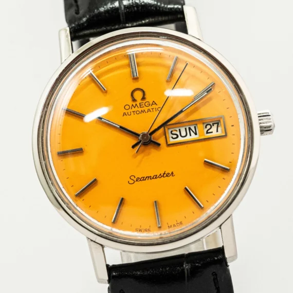 MINT Vintage OMEGA Seamaster Cal.1022 Automatic Orange Dial DayDate 35mm Mens