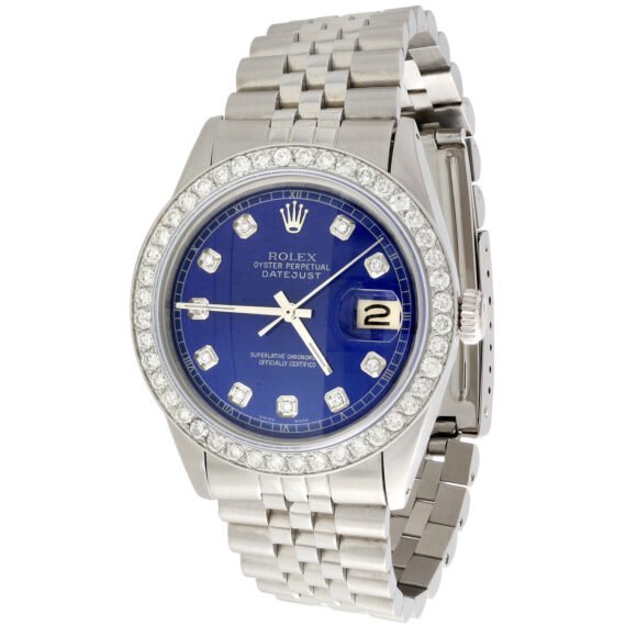 Rolex Datejust 1601 - Diamond Markers Blue Dial, Steel Bracelet