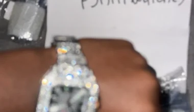 Stimulated Carti Styled Iced Out Square Face Watch Bust Down Style Quartz Men’s