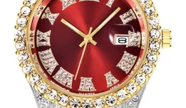 Iced Out Luxury Watch  RED