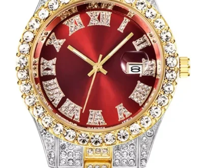 Iced Out Luxury Watch  RED