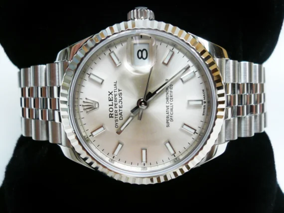 Rolex Datejust 31 ref 278274 SS Fluted Bezel Jubilee Bracelet 2023 Boxes Papers