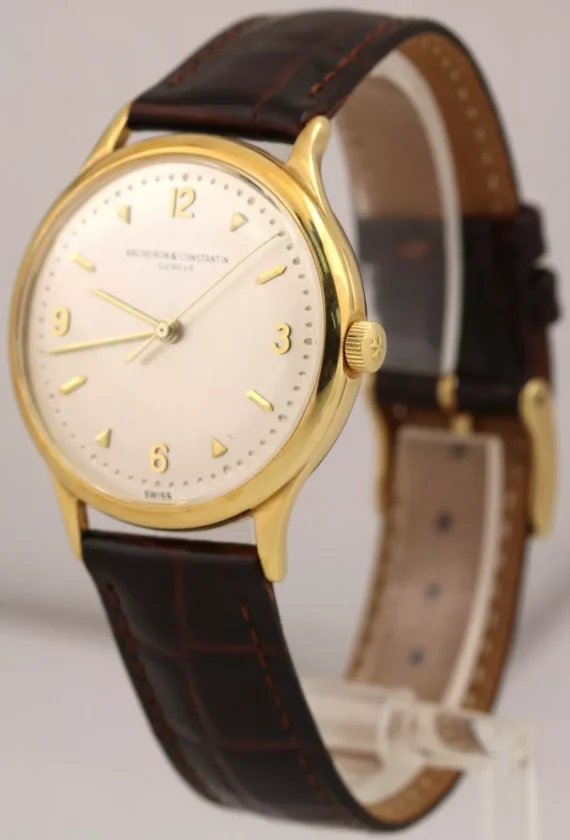 VINTAGE Vacheron Constantin Patrimony SILVER 18K Yellow Gold 35mm P4545B Watch