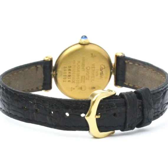 Vintage Cartier Must Colisee 590002 Black Quartz Ladies Watch with box