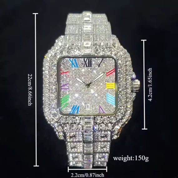 Iced Out Diamond Watch for Men. HipHop bling