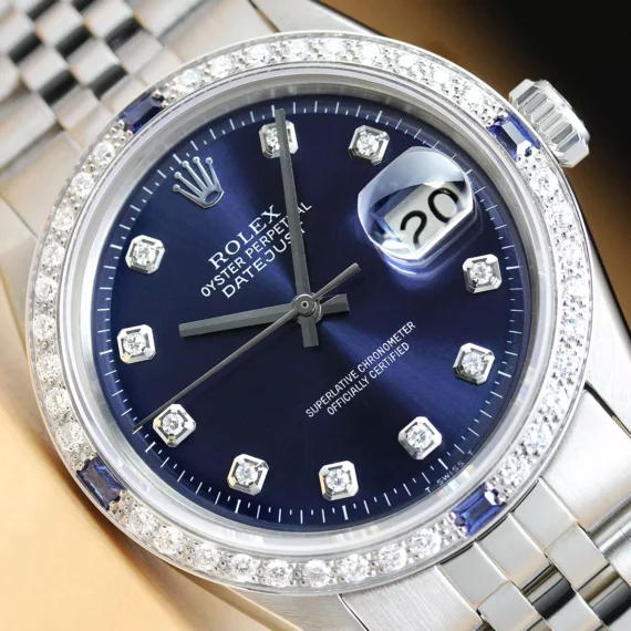 Rolex Datejust 1601 - Diamond Markers Blue Dial, Steel Bracelet