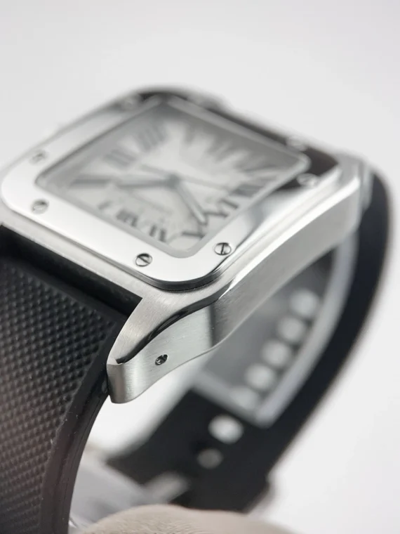 Cartier Santos Stainless Steel White Dial Large Automatic Men's Watch W20073X8