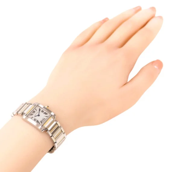 CARTIER Tank francaise SM Watches 2384 Stainless Steel K18 yellow gold used