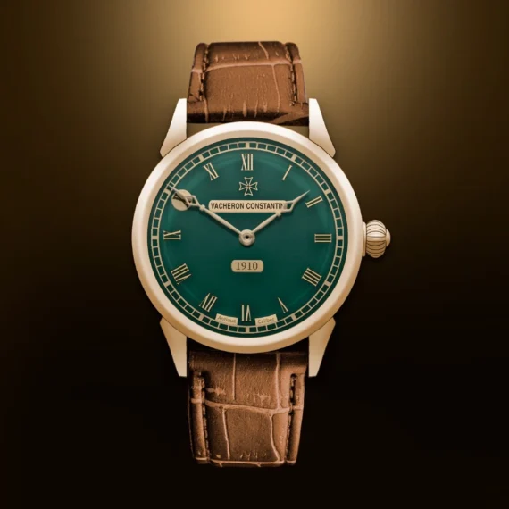 Vacheron Constantin Swiss Mens Mechanical Watch Green Dial Luxury Wristwatch