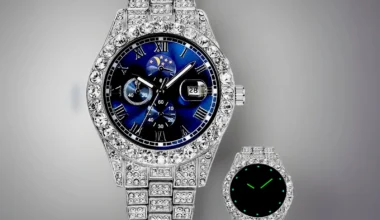 Luxury Iced Out Watch Blue Icy