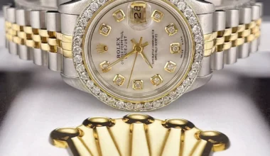 Rolex Ladies Datejust 26mm 18kGold & Steel Watch ICED 1.0ct Diamonds White Dial