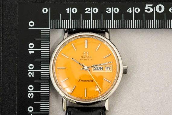 MINT Vintage OMEGA Seamaster Cal.1022 Automatic Orange Dial DayDate 35mm Mens