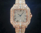 Luxury Diamond Watch for Men Hip Hop Style Bling Bling Iced Out Wristwatch Fashi