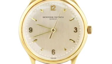 VINTAGE Vacheron Constantin Patrimony SILVER 18K Yellow Gold 35mm P4545B Watch