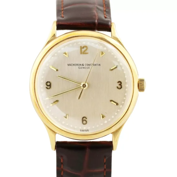VINTAGE Vacheron Constantin Patrimony SILVER 18K Yellow Gold 35mm P4545B Watch