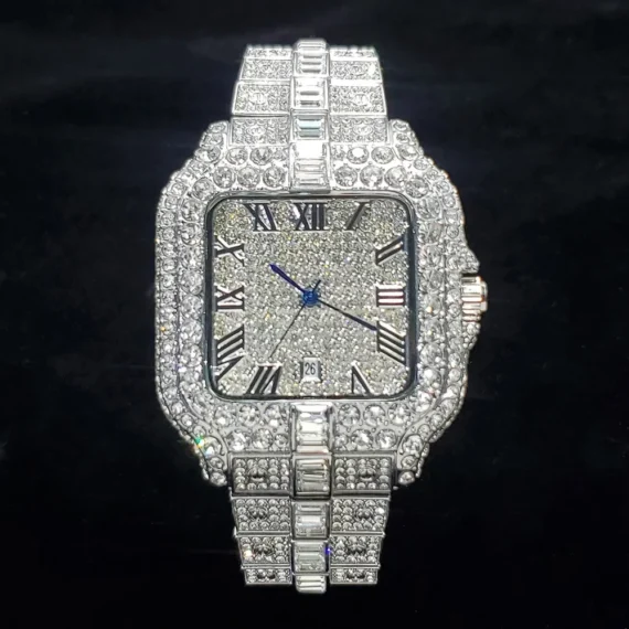 Luxury Diamond Watch for Men Hip Hop Style Bling Bling Iced Out Wristwatch Fashi