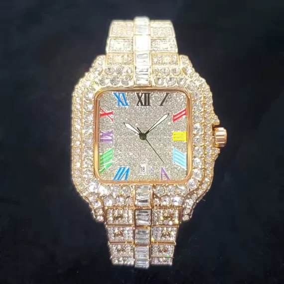 Iced Out Diamond Watch for Men. HipHop bling